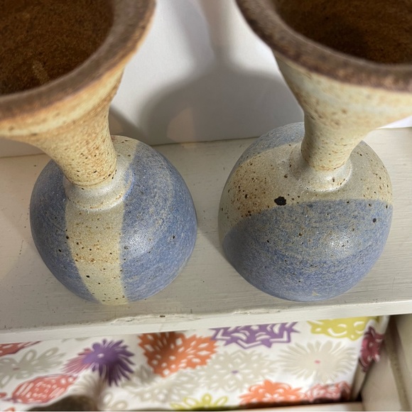 Ceramic Handmade Chalice Goblet Wine Glasses Set Of 2 - Picture 11 of 12